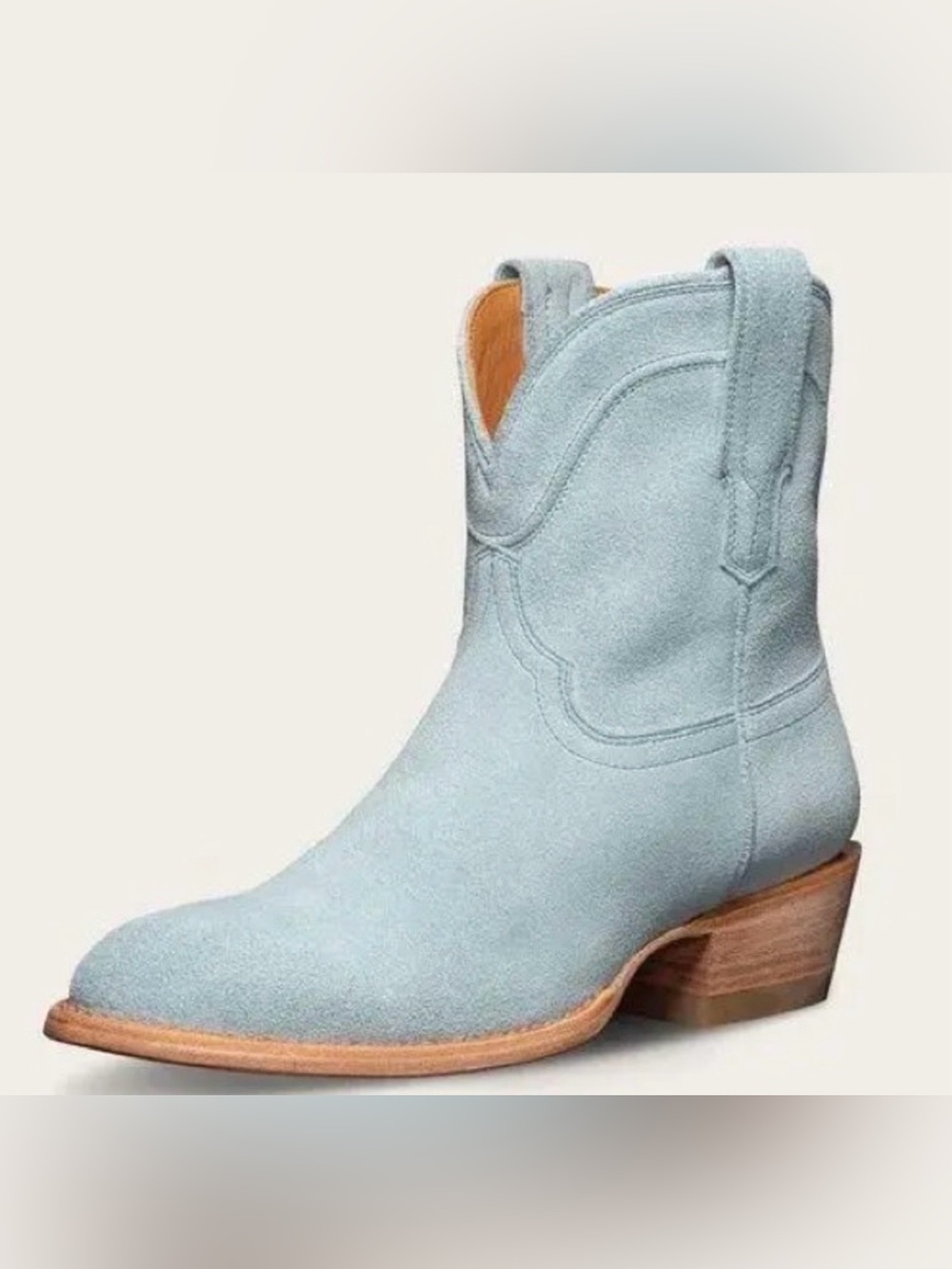 Tecova The Lucy Sky Blue Suede Boot Size 7
